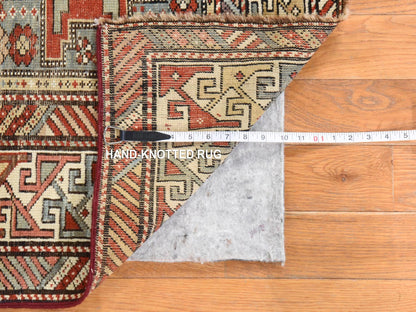 Antique hand-knotted wool rug in Gray & Ivory, 3'5" x 5'1" — SKU O078507 (view 4)