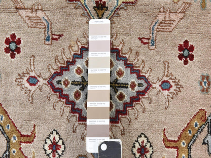 Beige 5'8" x 9'3" Vintage Hand knotted Wool Rug - Sku: O078516