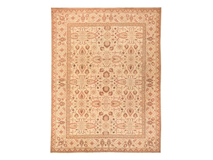 Agra Antique hand-knotted wool rug in Ivory, 10'7" x 14'1" — SKU O078518