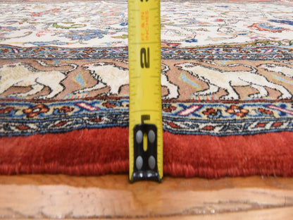 Vintage hand-knotted wool rug in Ivory & Brown, 6' x 9'5" — SKU O078523 (view 8)
