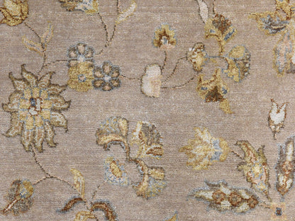 Brown 3'0" x 9'4" Rajasthan Hand knotted Wool/Silk Rug - Sku: O078528