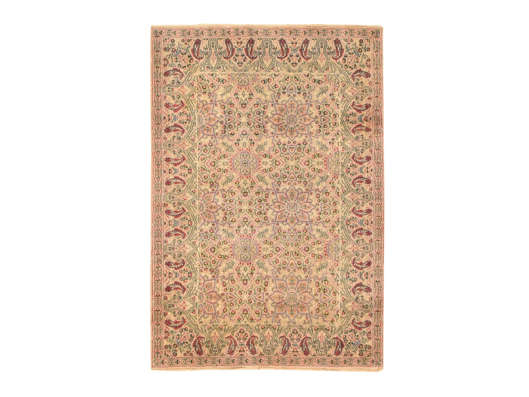 Brown 4'1" x 5'10" Persian Hand knotted Wool Rug - Sku: O078533