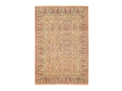 Brown 4'1" x 5'10" Persian Hand knotted Wool Rug - Sku: O078533