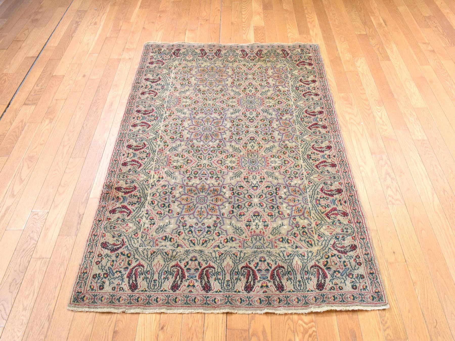 Brown 4'1" x 5'10" Persian Hand knotted Wool Rug - Sku: O078533