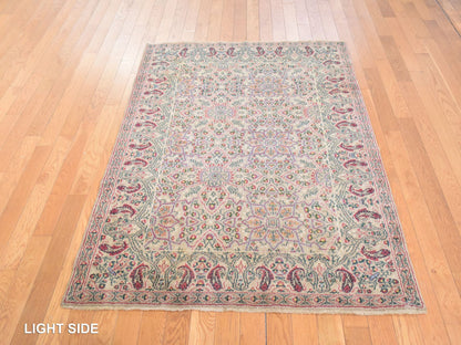 Brown 4'1" x 5'10" Persian Hand knotted Wool Rug - Sku: O078533