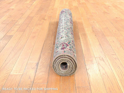 Brown 4'1" x 5'10" Persian Hand knotted Wool Rug - Sku: O078533