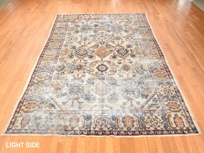 Beige 8'3" x 11'2" Antique Hand knotted Wool Rug - Sku: O078540