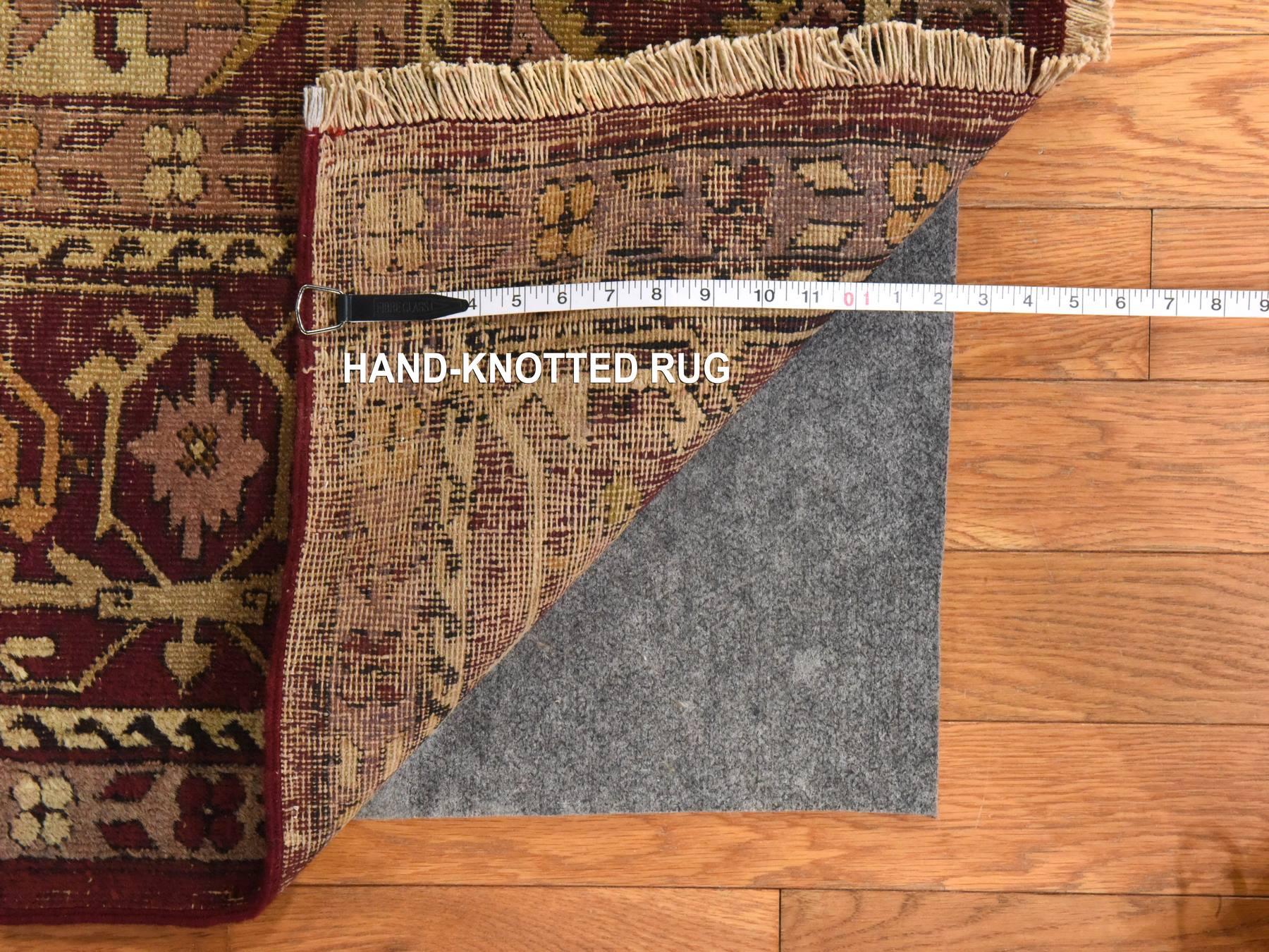 Heriz Antique hand-knotted wool rug in Red, 8'6" x 11'3" — SKU O078561 (view 6)