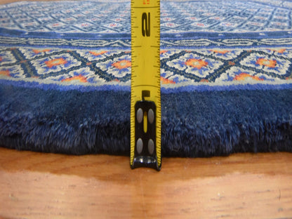 Blue 3'10" x 6'2" Fine Oriental Hand knotted Wool Rug - Sku: O078562