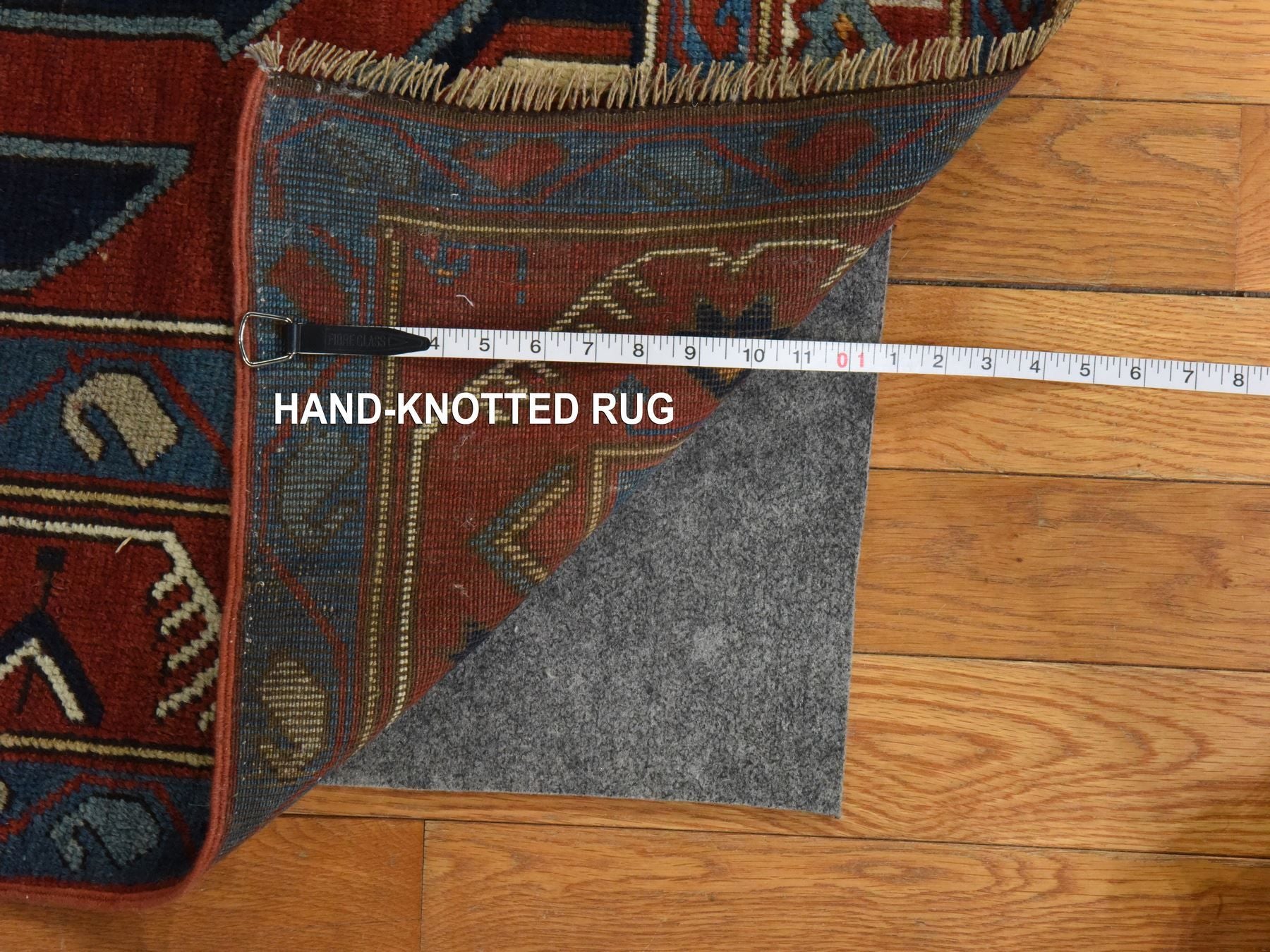 Kazak Antique hand-knotted wool rug in Red, 5'1" x 8'7" — SKU O078563 (view 5)