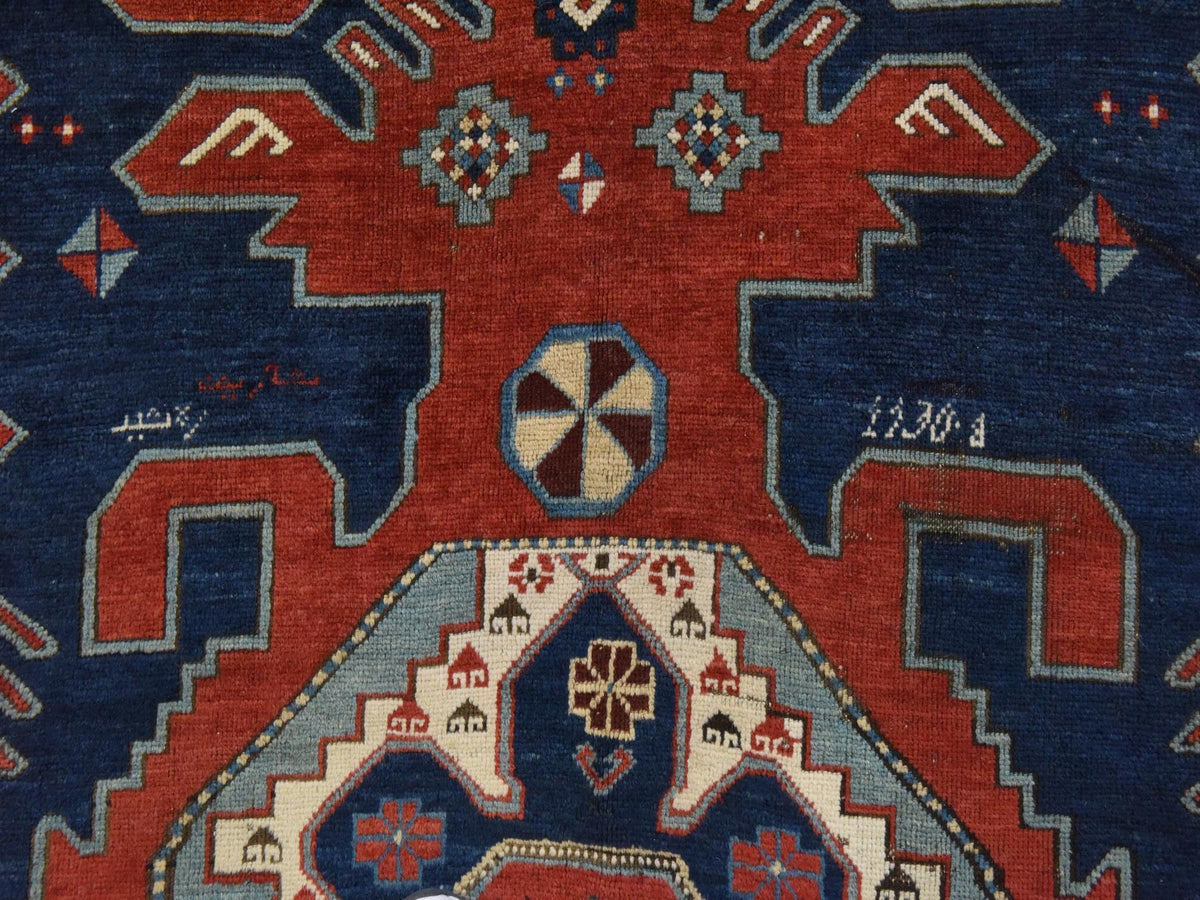 Kazak Antique hand-knotted wool rug in Red, 5'1" x 8'7" — SKU O078563 (view 8)