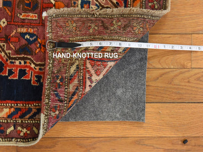 Blue 2'3" x 8'6" Antique Hand knotted Wool Rug - Sku: O078564