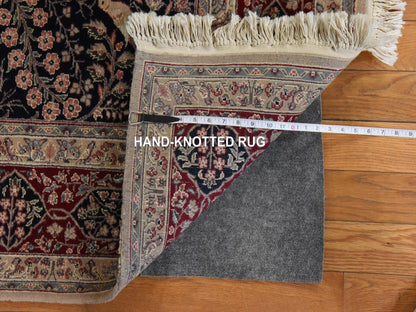 Blue 5'8" x 8'9" Fine Oriental Hand knotted Wool Rug - Sku: O078565