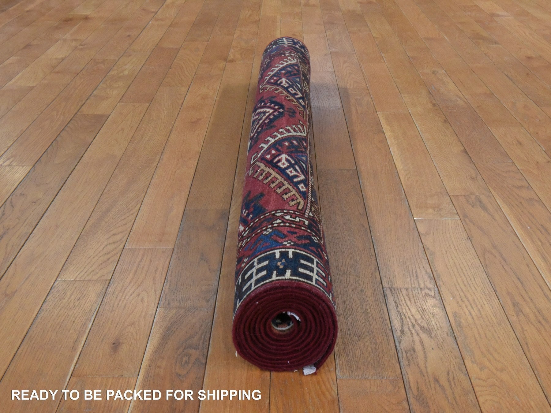 Tekke Antique hand-knotted wool rug in Red & Ivory, 4'5" x 7'6" — SKU O078566 (view 8)