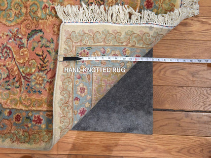 Ivory 11'7" x 22'2" Vintage Hand knotted Wool Rug - Sku: O078567