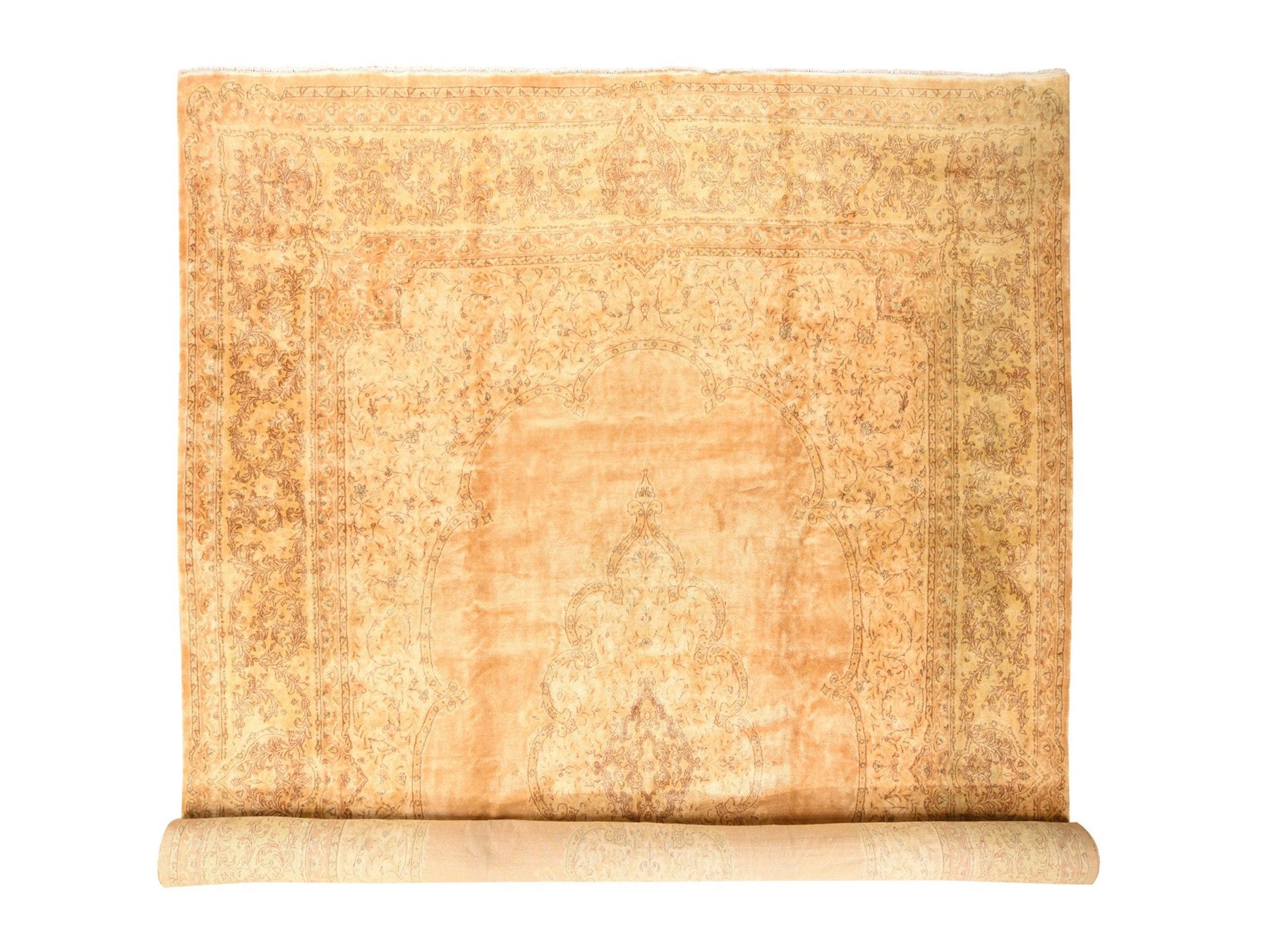 Brown 12'5" x 20'2" Persian Hand knotted Wool Rug - Sku: O078569