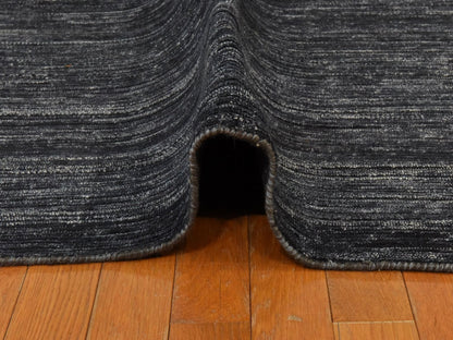 Black 13'0" x 18'0" Modern and Contemporary Hand knotted Wool Rug - Sku: O078570