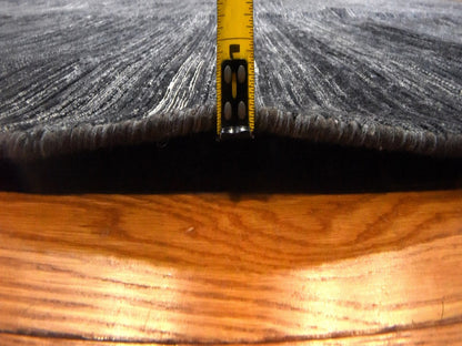 Black 13'0" x 18'0" Modern and Contemporary Hand knotted Wool Rug - Sku: O078570