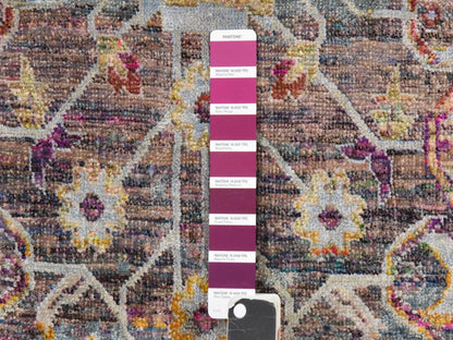 Khotan Khotan hand-knotted silk rug in Pink & Ivory, 7'10" x 10'5" — SKU O078580 (view 7)