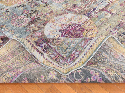Khotan Khotan hand-knotted silk rug in Pink & Ivory, 7'10" x 10'5" — SKU O078580 (view 8)