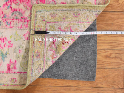 Amritsar Transitional hand-knotted silk rug in Pink, 7'11" x 10' — SKU O078582 (view 7)