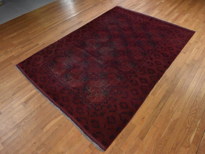 Beshir Vintage hand-knotted wool rug in Red, 7'8" x 11' — SKU O078590 (view 4)