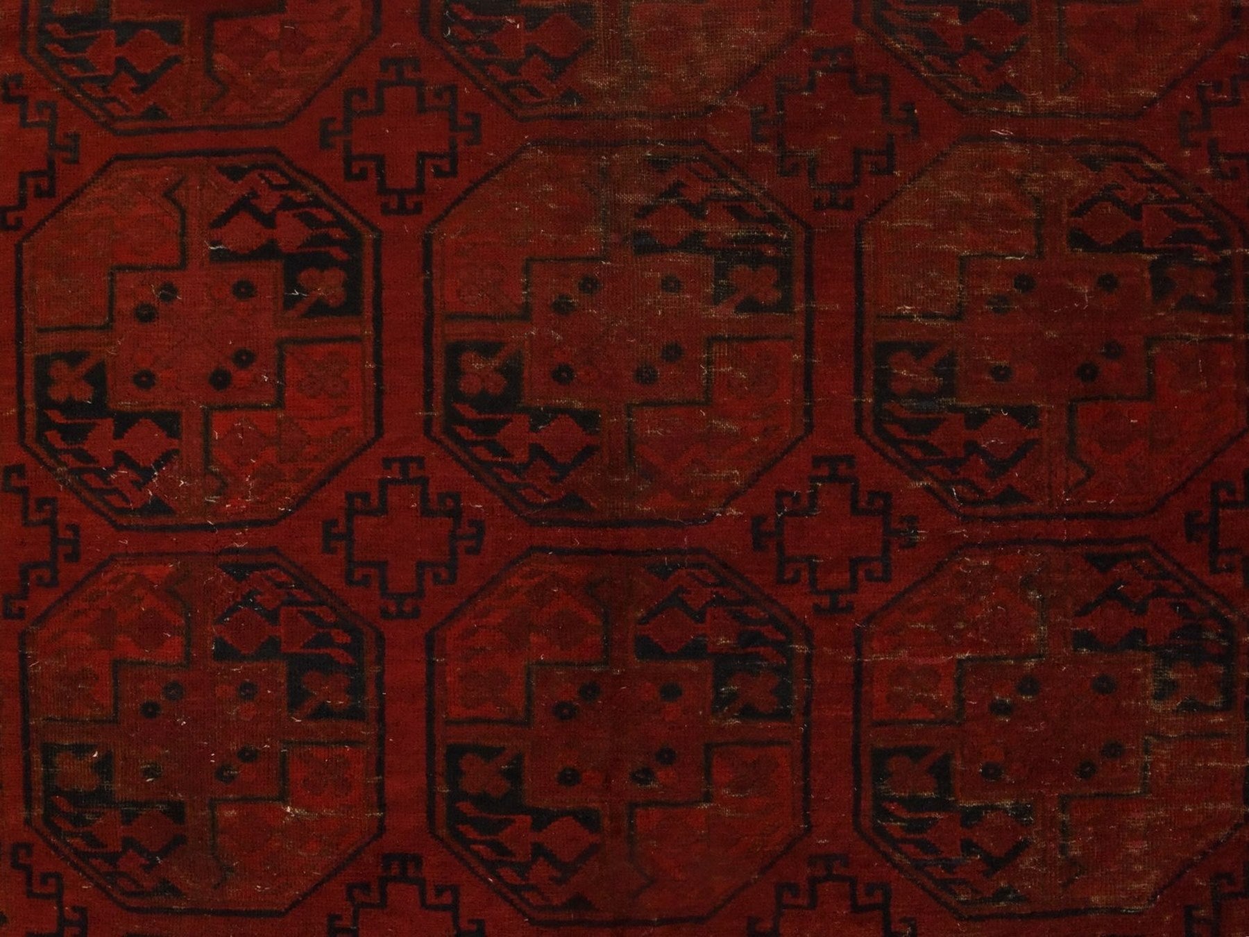 Beshir Vintage hand-knotted wool rug in Red, 7'8" x 11' — SKU O078590 (view 5)