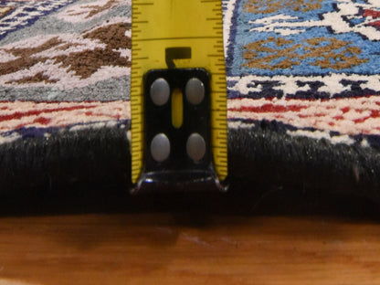 Vintage hand-knotted wool runner in Gray & Ivory, 1'8" x 8' — SKU O078591 (view 7)