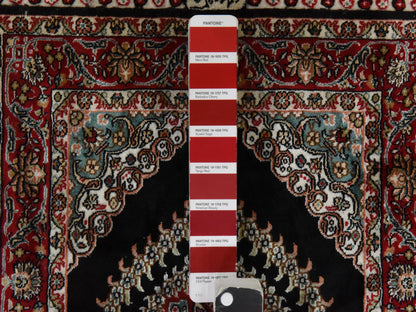 Brown 1'6" x 2'0" Fine Oriental Hand knotted Silk Rug - Sku: O078592
