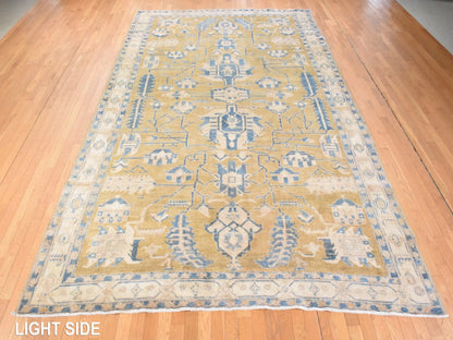 Green 9'1" x 14'0" Oushak And Peshawar Hand knotted Wool Rug - Sku: O078595