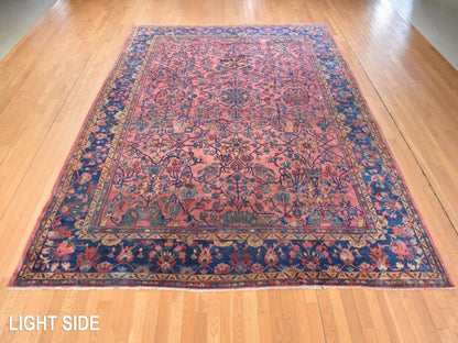 Mahal Antique hand-knotted wool rug in Red & Navy Blue, 10'6" x 13' — SKU O078597 (view 3)