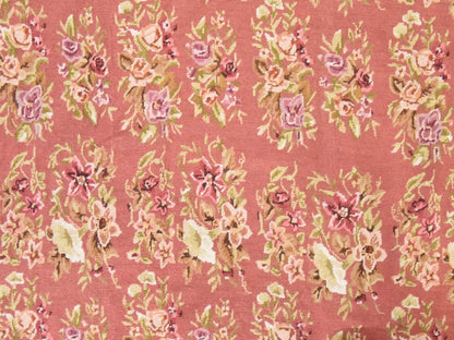 Flat-Weave hand-knotted wool rug in Pink, 7'5" x 9'4" — SKU O078601 (view 4)