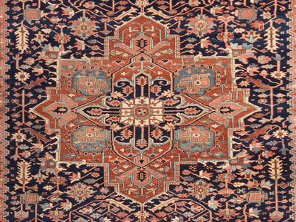 Blue 11'7" x 19'0" Antique Hand knotted Wool Rug - Sku: O078603