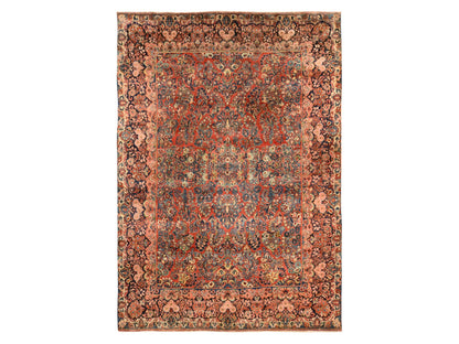 Red 8'1" x 12'0" Antique Hand knotted Wool Rug - Sku: O078605