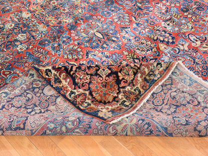 Red 8'1" x 12'0" Antique Hand knotted Wool Rug - Sku: O078605
