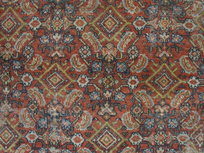 Mahal Antique hand-knotted wool rug in Red & Navy Blue, 8'2" x 10'6" — SKU O078608 (view 5)