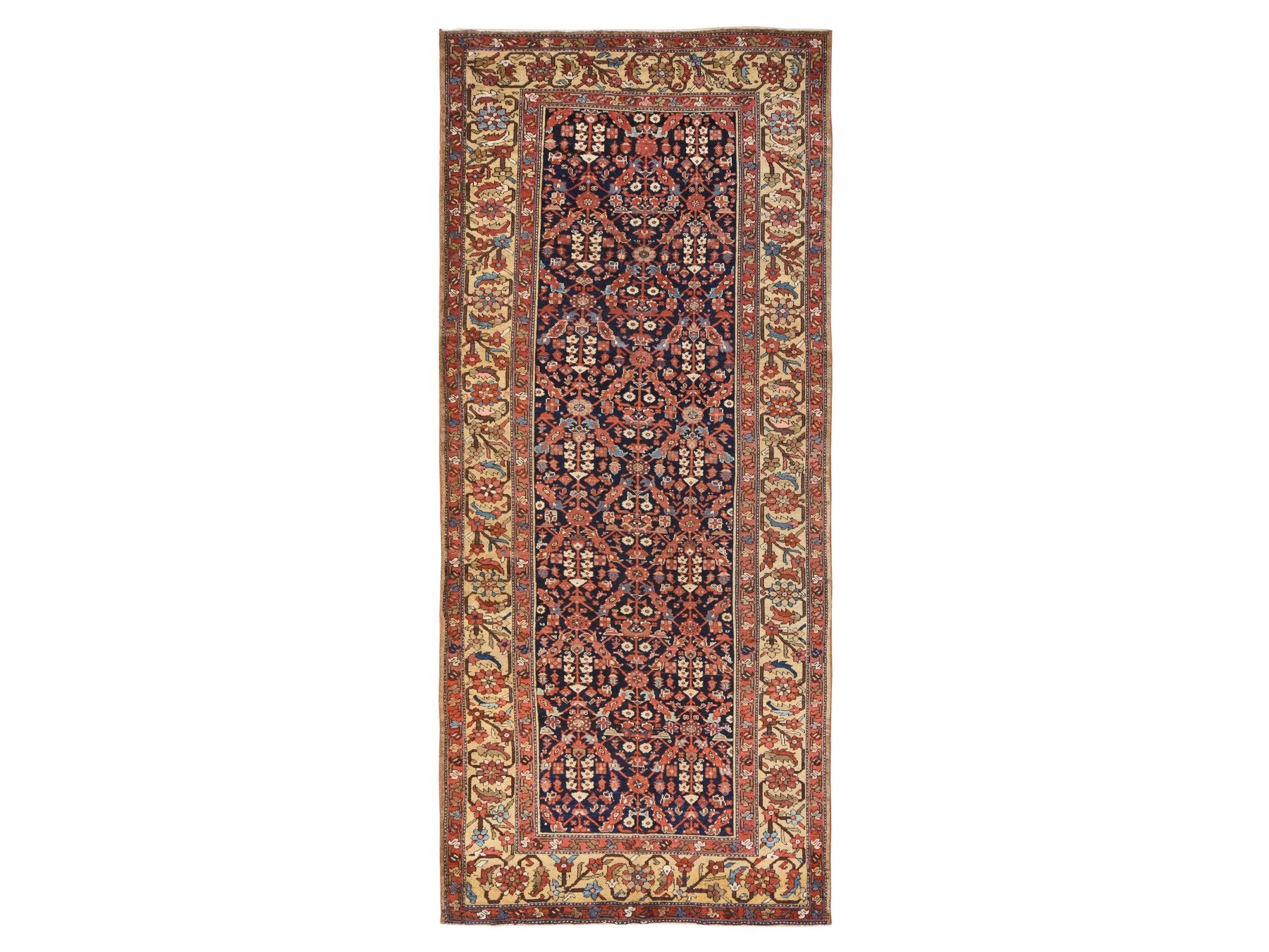 Blue 6'0" x 13'9" Tribal & Geometric Hand knotted Wool Rug - Sku: O078613