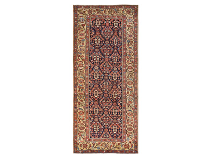 Blue 6'0" x 13'9" Tribal & Geometric Hand knotted Wool Rug - Sku: O078613