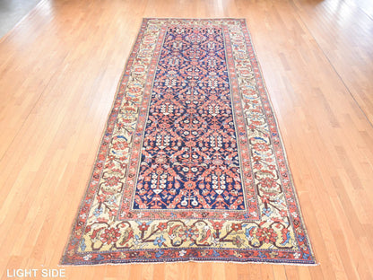Blue 6'0" x 13'9" Tribal & Geometric Hand knotted Wool Rug - Sku: O078613