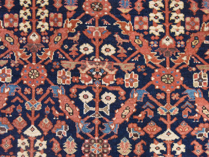 Blue 6'0" x 13'9" Tribal & Geometric Hand knotted Wool Rug - Sku: O078613