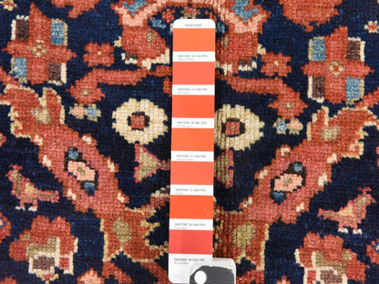 Blue 6'0" x 13'9" Tribal & Geometric Hand knotted Wool Rug - Sku: O078613