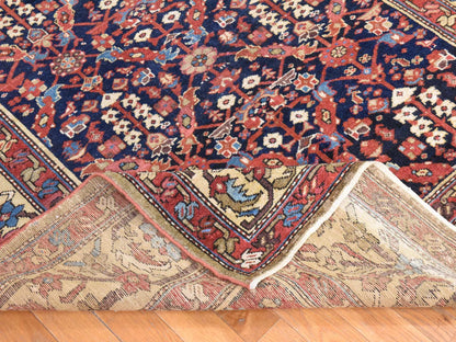 Blue 6'0" x 13'9" Tribal & Geometric Hand knotted Wool Rug - Sku: O078613