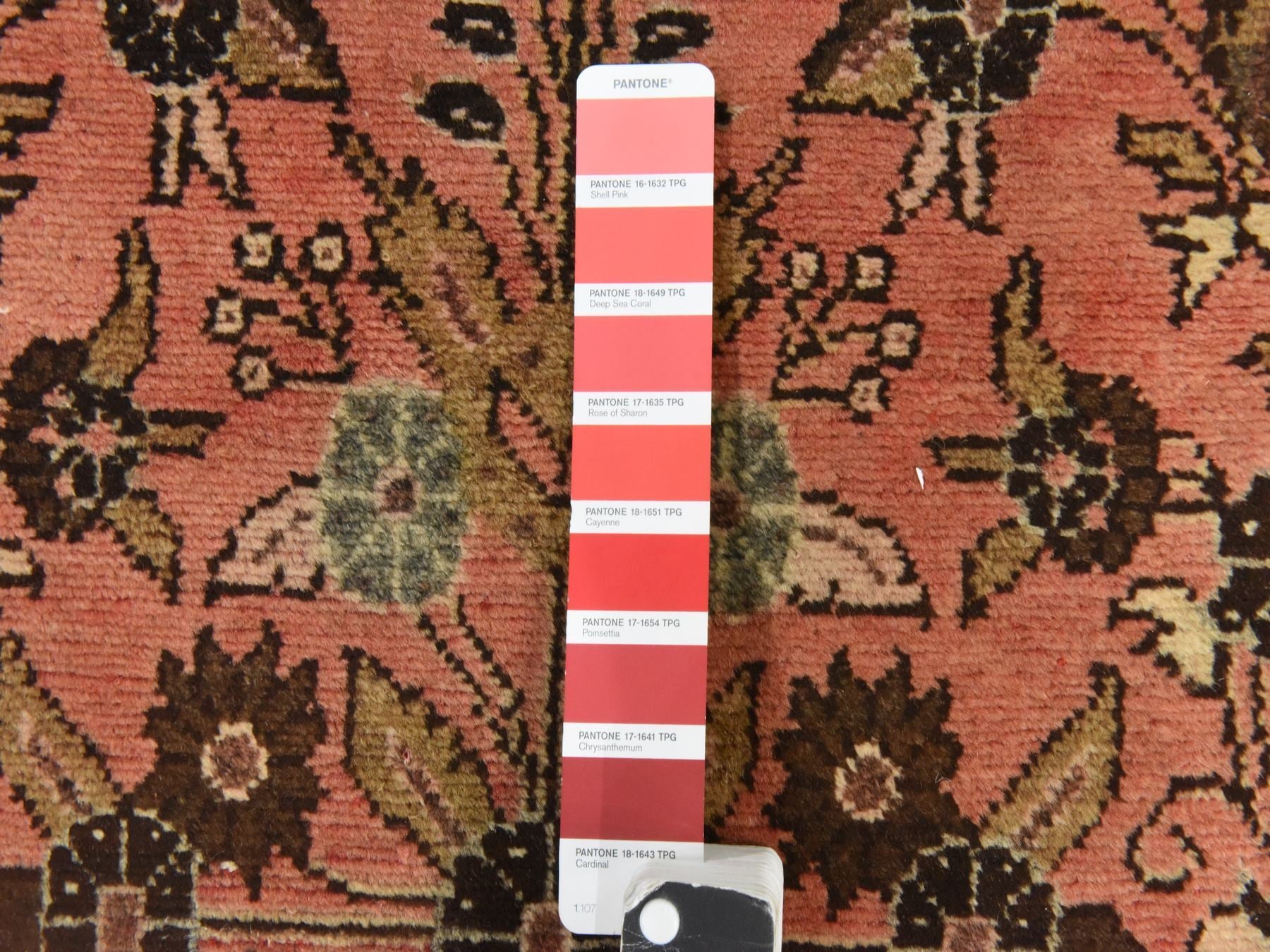 Vintage hand-knotted wool runner in Red & Brown, 2'9" x 24'2" — SKU O078623 (view 5)