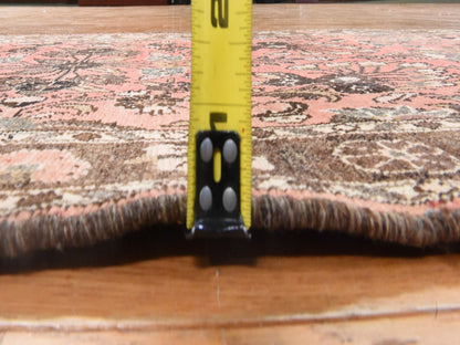 Vintage hand-knotted wool runner in Red & Brown, 2'9" x 24'2" — SKU O078623 (view 7)