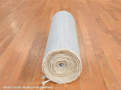 Ivory 2'4" x 24'5" Tribal & Geometric Hand knotted Wool Rug - Sku: O078624