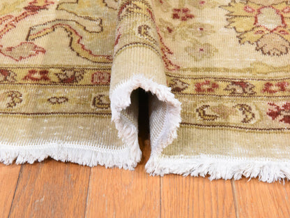 Ivory 12'1" x 19'1" Oushak And Peshawar Hand knotted Wool Rug - Sku: O078626
