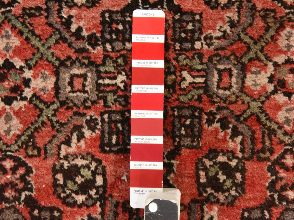 Vintage hand-knotted wool rug in Red & Ivory, 2'9" x 23'6" — SKU O078629 (view 5)
