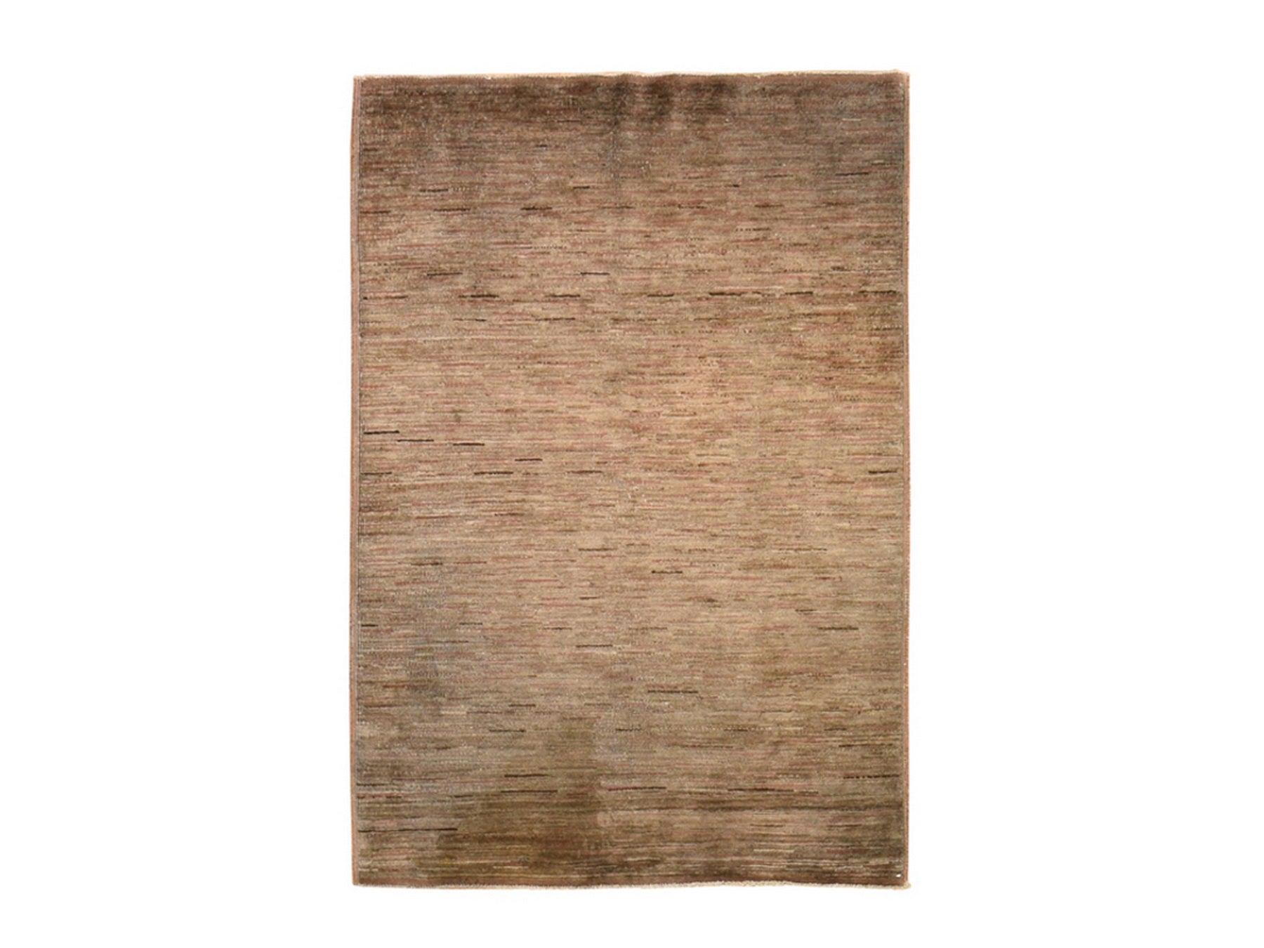 Brown 3'2" x 5'1" Modern and Contemporary Hand knotted Wool Rug - Sku: O078636