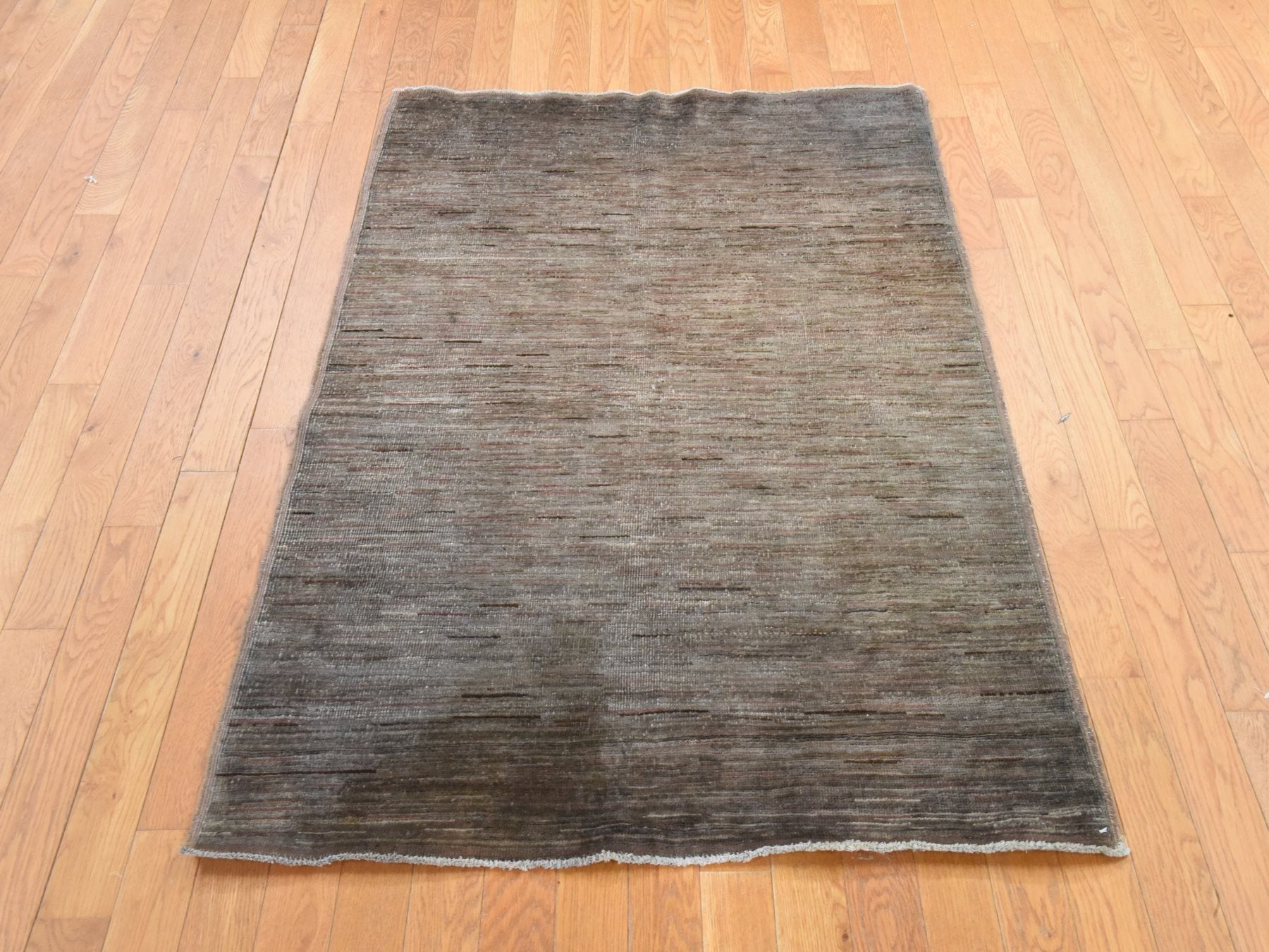 Brown 3'2" x 5'1" Modern and Contemporary Hand knotted Wool Rug - Sku: O078636