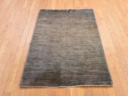 Brown 3'2" x 5'1" Modern and Contemporary Hand knotted Wool Rug - Sku: O078636